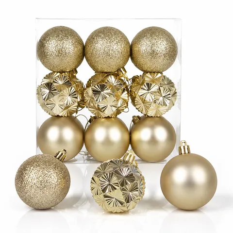 Palle di Natale in Plastica Galvanizzata Ornamenti Infrangibili Decorazioni da Appendere Allalbero per Festa di Casa