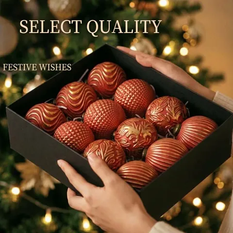 Retro European Relief Christmas Ball Ornaments Antique Plastic Xmas Tree Hanging Baits Holiday Party Home Decoration