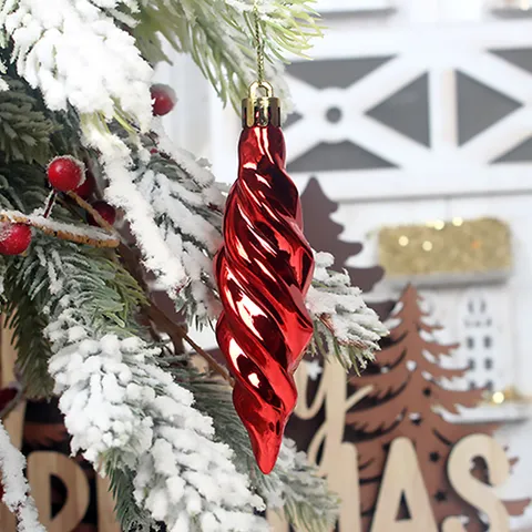 Electroplated Plastic Christmas Tree Ornaments Assorted Snowflake Candy Shapes Shatterproof Christmas Baubles Holiday Party Decoration