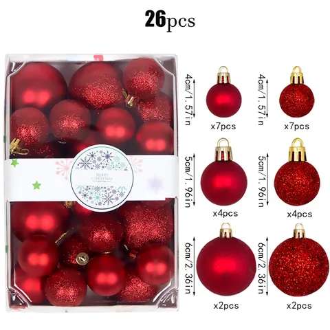Modern Minimalist Plastic Electroplated Christmas Baubles Matte Glossy Glitter Holiday Decorative Balls For Festival Tree Ornament Hanging Pendant