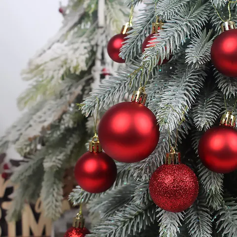 Christmas Ball Ornaments Plastic Decorative Hanging Baubles For Holiday Xmas Tree Shiny Matte Glitter Finish Assorted Colors