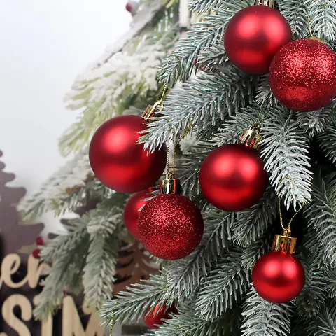 Modern Minimalist Plastic Electroplated Christmas Baubles Matte Glossy Glitter Holiday Decorative Balls For Festival Tree Ornament Hanging Pendant