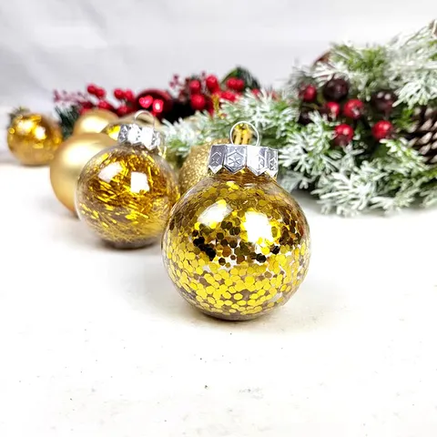 Modern Plastic Electroplated Christmas Ball Set Festive Glitter Shatterproof Christmas Tree Hanging Ornaments Holiday Party Home Decor Bulbs Box