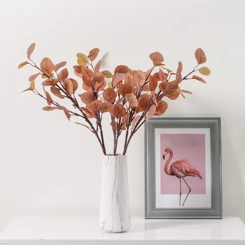 Artificial Eucalyptus Money Leaf Branch Fake Green Plants Silk Flowers For Home Wedding Party Office Desk Decor