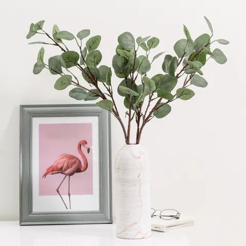 Artificial Eucalyptus Money Leaf Branch Fake Green Plants Silk Flowers For Home Wedding Party Office Desk Decor