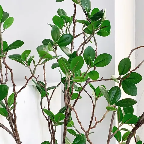 Artificial Milan Leaves Single Branch Faux Greenery Plant Fake Flowers For Home Decor Wedding Floral Arrangement