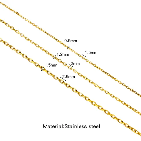 Chaîne en O en Acier Inoxydable Maille Fine Pour Fabrication Bijoux DIY Composants Matériaux Bracelet Collier Électroplaqués