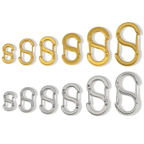 Chiusura per Gioielli a Forma di S in Acciaio Inossidabile Placcata in Oro 18K Sottovuoto Connettori a Moschettone per Collane Braccialetti Accessori DIY