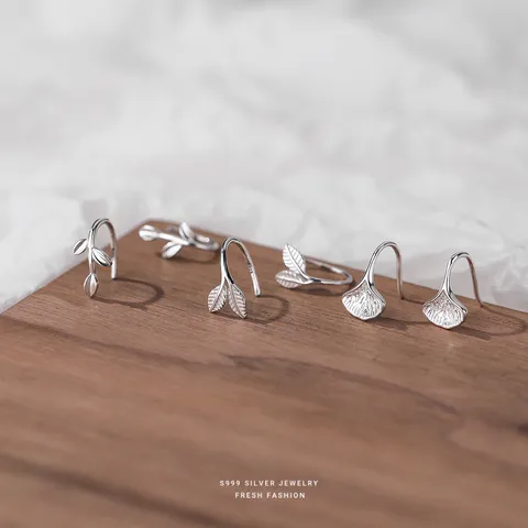 S999 Fijn Zilver Kleine Minimalistische Oorhaken Voor Dames Hypoallergene Oorbeenringen Zoetwaterparel Bloem Ster Maan Vlinder Oorbellen Sieraden