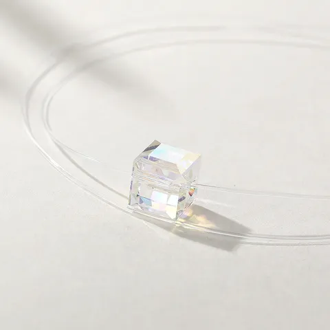 925 Sterlingsilber Moissanit Zirkon Anhänger Transparente Angelschnur Halskette Minimalistischer Modeschmuck Geschenk Für Damen