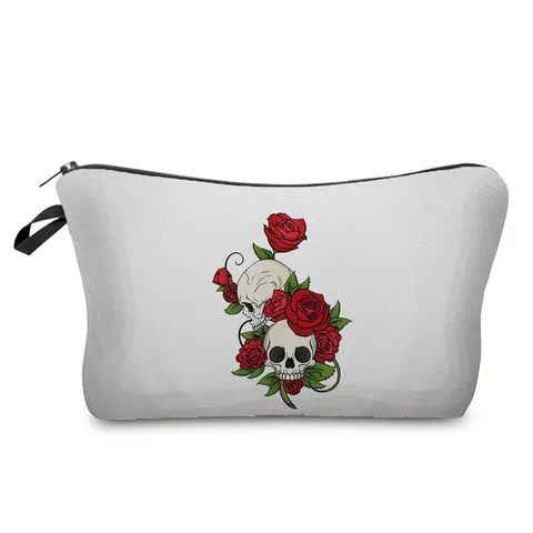 Multifunktionale Polyester Kosmetiktasche Modisch Bedruckt Schmetterling Blumen Make Up Organizer Reißverschluss Mäppchen Für Reisen Damen Schule