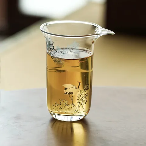 Cinese Pino Gru Vetro Tè Coppa della Giustizia Borosilicato Resistente al Calore Brocca Tè Gongdao Cup Accessorio