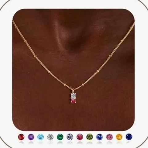 Collana da Donna in Rame Placcato Oro con Ciondolo a Doppio Strass Rotondo Collana a Catena Satellitare Minimalista Gioielli alla Moda per Uso Quotidiano