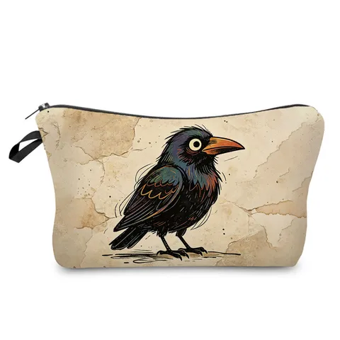 Borsa per Cosmetici Stampa Animale Cartone Animato Poliestere Pochette Trucco Borsa da Viaggio per Toeletta Organizzatore Quotidiano Uomo Donna