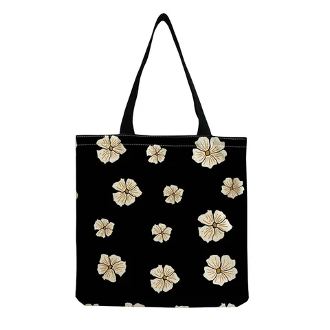 Damen Casual Polyester Tragtasche Bedruckt Streublumen Umhängetasche Große Kapazität Wiederverwendbare Einkaufstasche