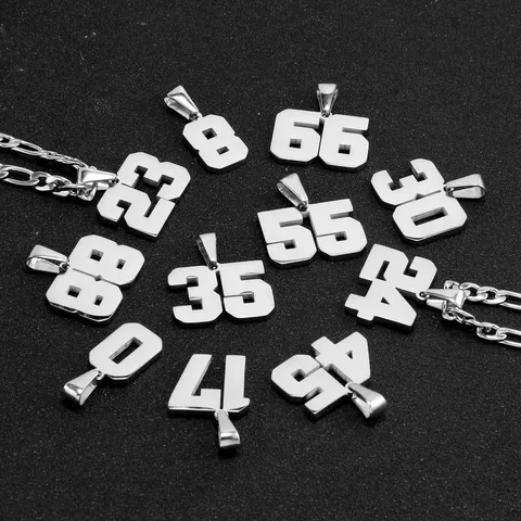 Collana con Pendente Numero di Maglia in Acciaio Inossidabile per Atleti Placcata Oro Numero Sportivo Collana Catena Figaro Gioielli Unisex Regalo
