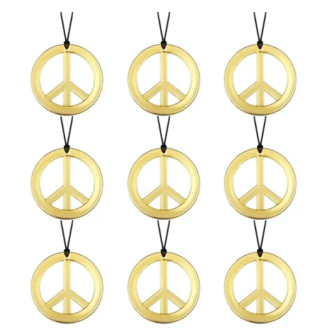 Heren Roestvrij Staal Hanger Ketting Retro Anti-Oorlog Vredesteken Sieraden Goud Zilver Verguld Casual Halsketting Voor Heren