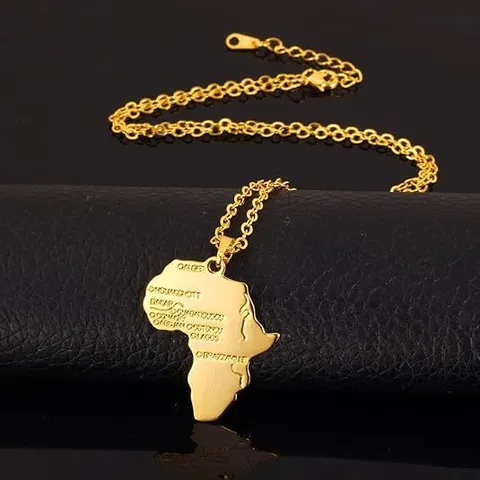 Afrika Karte Anhänger Halskette Für Herren Damen Kupfer Strass Hip Hop Streetwear Karte Halskette Mit Stadt Gravur Afrika Karte Schmuck