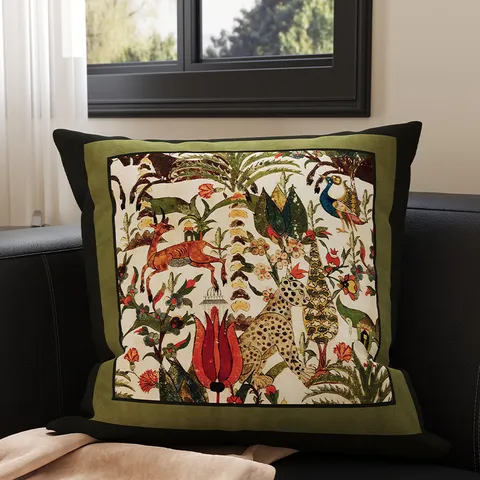 Federa per Cuscino Decorativo Botanico Floreale Vintage Retro Con o Senza Imbottitura per Divano Soggiorno