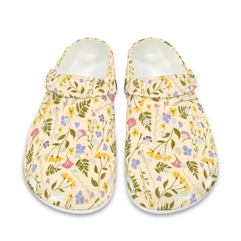 Sommer Herren Damen Botanisch Floral Druck Clogs Sandalen Weiche Sohle Rutschfest Gartenschuhe Atmungsaktiv Strand Wasser Sandalen Outdoor