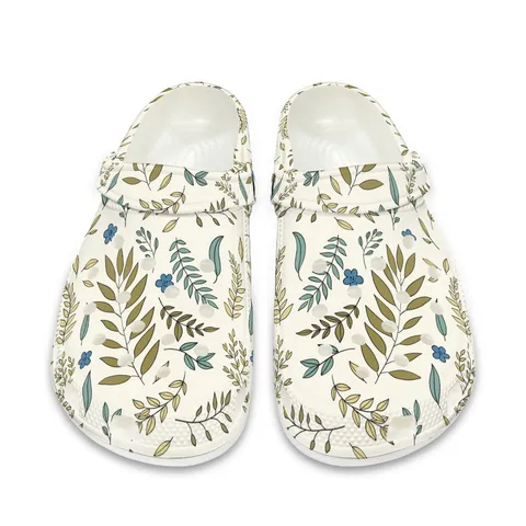 Mode EVA Blumige Gartenschuhe Atmungsaktiv Leichtgewichtig Hohl Slipper Für Herren Damen Outdoor Indoor Botanischer Druck Casual Wasserschuhe