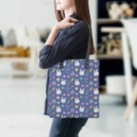 Creative Cartoon Printed PU Leather Tote Bag Large Capacity Women Shoulder Bag Casual Travel Top Handle Shopping Handbag Everyday Clutches