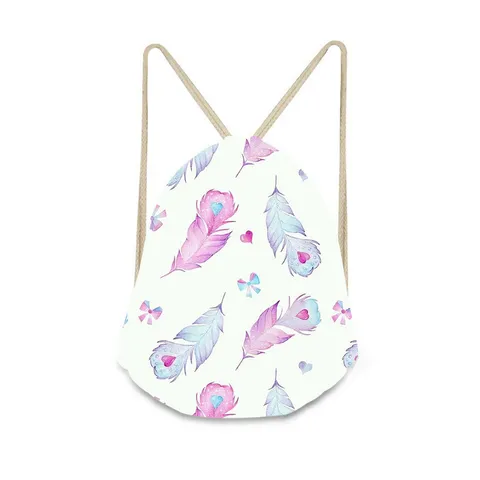 Outdoor Sport Polyester Floral Print Kordelzug Rugzak Casual Reizen Opslag Cinch Tas Dagelijkse Zak Gym Tas