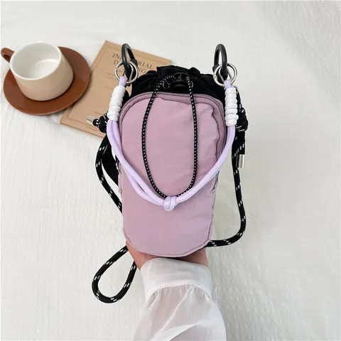 Γυναίκες Μικρή Τσάντα Χιαστί Ins Style Nylon Casual Shoulder Phone Bag Cute Outdoor Portable Water Cup Bag Travel Purse