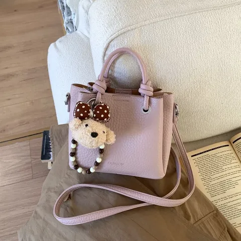Mignon Nœud Papillon Chiot Pendentif de Sac Peluche Chien Porte-Clés Dessin Animé Animal Sac à Main Charme Bagage Suspendu Ornement