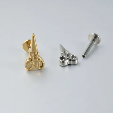 F136 Titan Innengewinde Lippenstecker Hammer Schere Seestern Form Ohrring Knorpel Piercing Schmuck Für Herren Damen