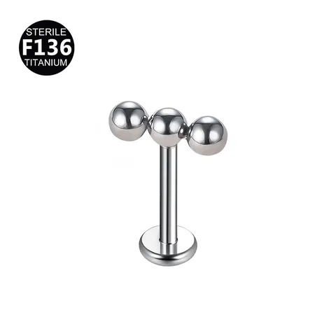 Titaniumlegering Binnendraad Lipring Knop Zonnebloem Kralen Labret Oor Kraakbeen Tragus Piercing Sieraden Zilveren Stift Voor Unisex Dagelijks
