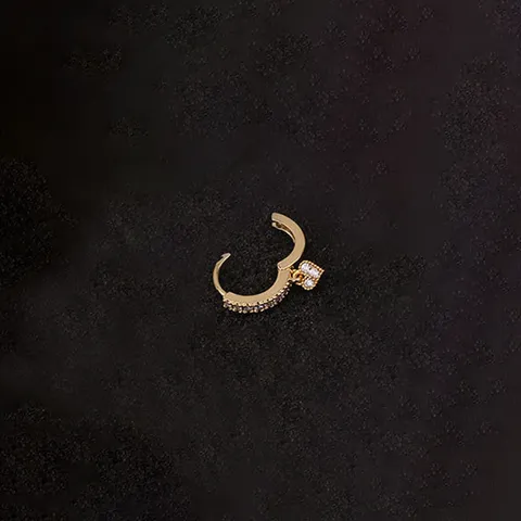 Edelstahl Zirkonia Blume Herz Ohrhänger Koreanischer Stil Dünner Stab Ohrstecker Knorpel Piercing Schmuck Für Damen Täglich Party