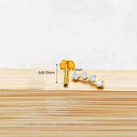 F136 G23 Titan Labret Lippenring Schmetterling Herz Eiffelturm Knorpel Ohrstecker Punk Körper Piercing Schmuck Für Damen Herren