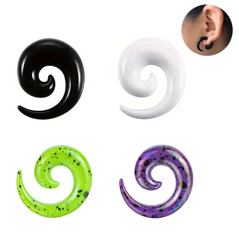 Acryl Spiralschnecke Ohr Plug Taper Punkte Piercingschmuck Dehner Für Unisex Party Täglich Deko