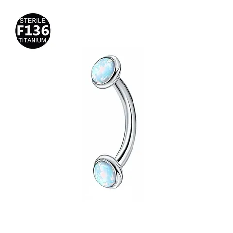 F136 Titanium Internal Thread Belly Button Rings Curved Barbell Eyebrow Rings Geometric Rhinestone Piercing Jewelry For Men Women