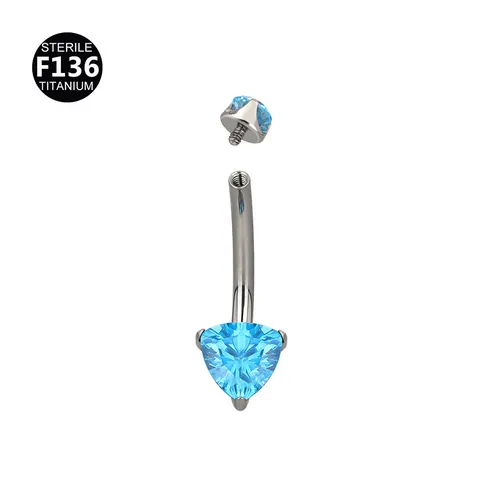 Piercing de Ombligo de Aleación de Titanio con Roscado Interno y Strass Joyas de Cuerpo para Mujer Accesorio de Piercing Marquesa