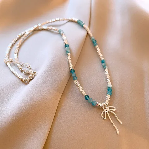 Vintage Colorful Beaded Necklace Sweet Personal Versatile Clavicle Chain Fashion Jewelry Alloy Artificial Pearl Necklace For Women