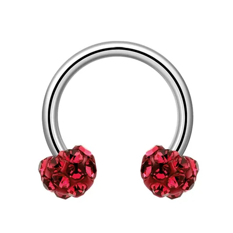 Edelstahl Hufeisen Nasenring Mit Strass Circular Barbell Septum Piercing Ohrring Knorpelstecker Schmuck Für Damen Und Herren