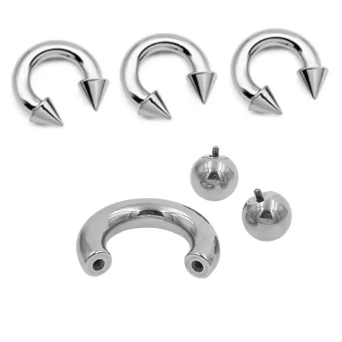 Punk Edelstahl Hufeisen Nasenring Circular Barbell Ohr Knorpel Lippen Piercing Ring Geometrisch Kegel U Form Körperschmuck Für Damen Herren