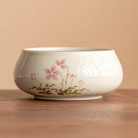 Handgeschilderde Keramiek Madeliefje Theewas Kom Stroas Glazuur Kung Fu Thee Accessoires Grote Penseelwasser Jianshui Voor Thuis