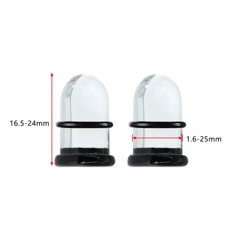 Glas Flache Rückseite Ohrstecker Nasenring Ohrstöpsel Pilz Piercing Schmuck Ohr Expander Unisex Körper Accessoire