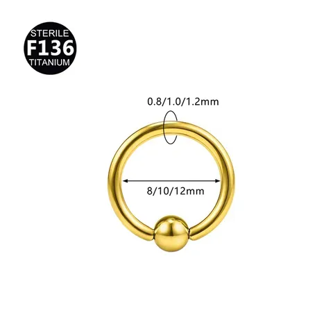 Titanium Alloy Horseshoe Captive Bead Ring Nose Ring Body Piercing Jewelry Unisex Fashion Septum Ring Piercing Accessories