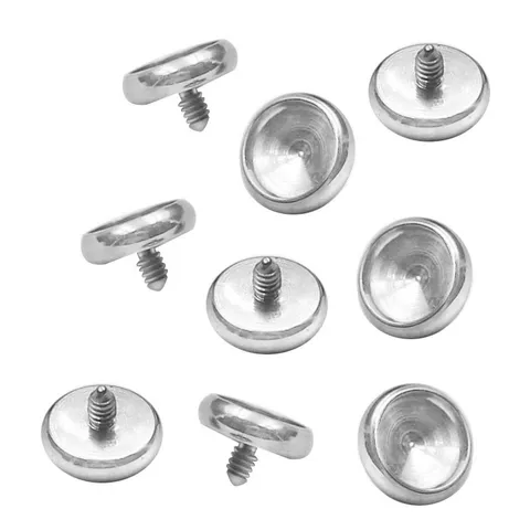 G23 Titanium Dermal Anchor Tops Internally Threaded Piercing Accessories Steel Color Skin Jewelry For Women Men