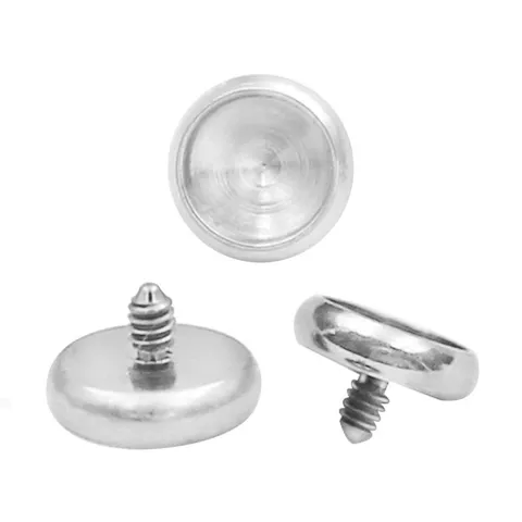 G23 Titanium Dermal Anchor Tops Internally Threaded Piercing Accessories Steel Color Skin Jewelry For Women Men