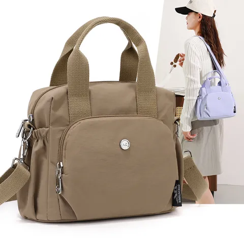 Women Casual Nylon Crossbody Bag Lightweight Waterproof Shoulder Handbag Daily Commuter Multi Pocket Handbag