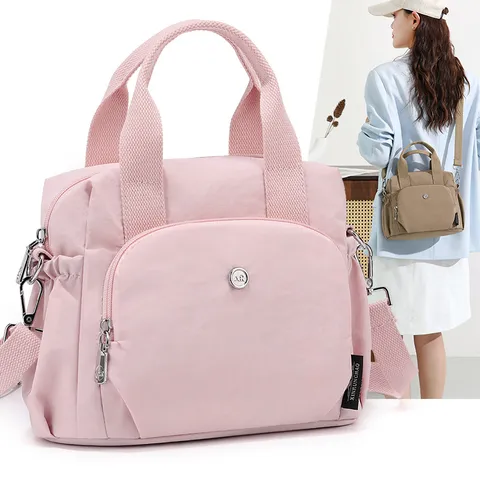 Women Casual Nylon Crossbody Bag Lightweight Waterproof Shoulder Handbag Daily Commuter Multi Pocket Handbag