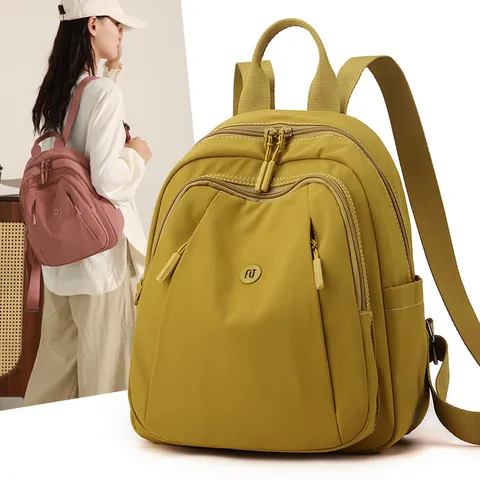 Women Casual Nylon Backpack Fashion Oxford Cloth Travel School Bag Waterproof Daily Daypack Lightweight Shoulder Bag