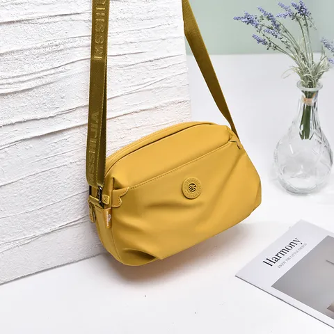 Women Nylon Crossbody Bag Minimalist MultiPocket Shoulder Bag Lightweight Commuter Handbag Solid Color Daily Purse