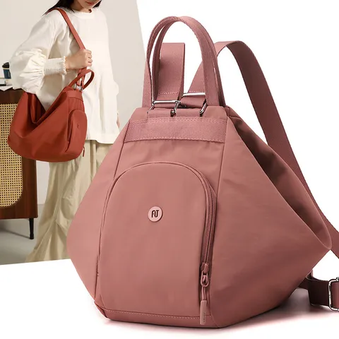 Large Capacity Nylon Women Backpack Casual Commuter Dumpling Bag Multifunctional Sports Fitness Travel Shoulder Bag