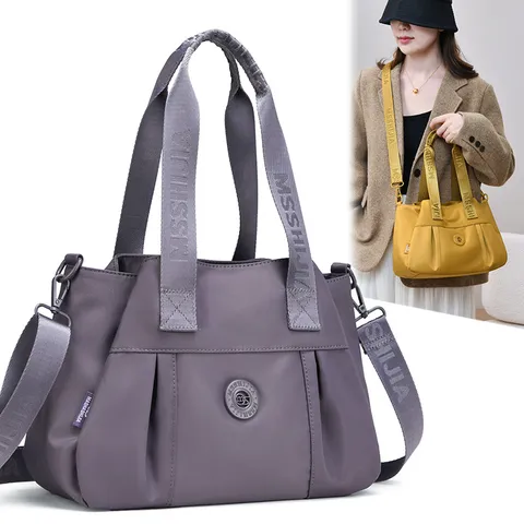 Women Fashion Large Capacity Waterproof Tote Bag Casual Nylon Shoulder Bag Travel Crossbody Bag Daily Commute Handbag